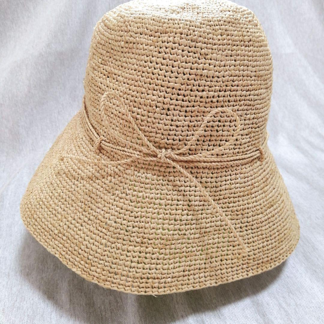 HELEN KAMINSKI　ラフィアハット　リボン付き