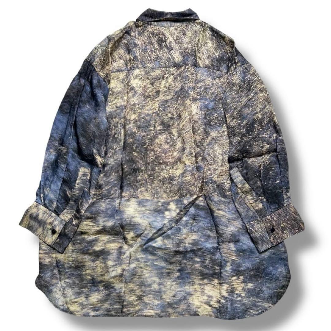 【美品】SAYAKA DAVIS シャツ ブラウス クラッシュ 柄 総柄 人気