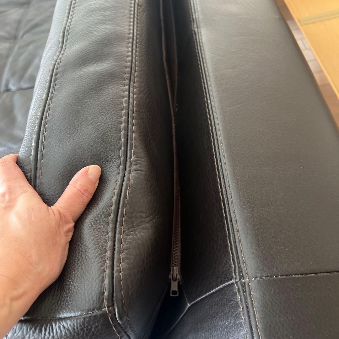 ‼️みいページ‼️CONTEMPO イタリア製本革ソファ 2人掛け