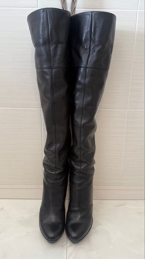 POOL SIDE 2wayブラックニーハイブーツ 25センチ