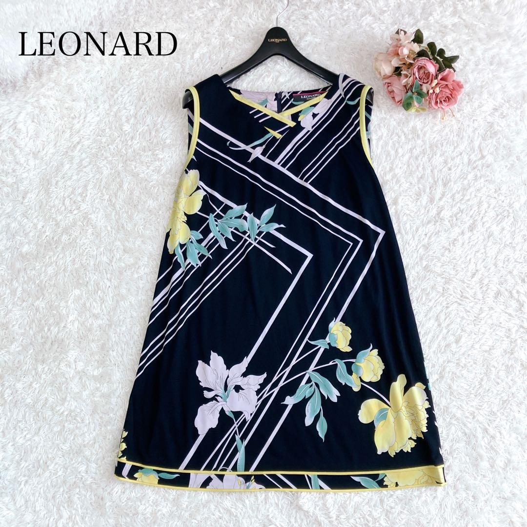 大きいサイズ✨近年 レオナール カットソー チュニック カンカン トリム 42