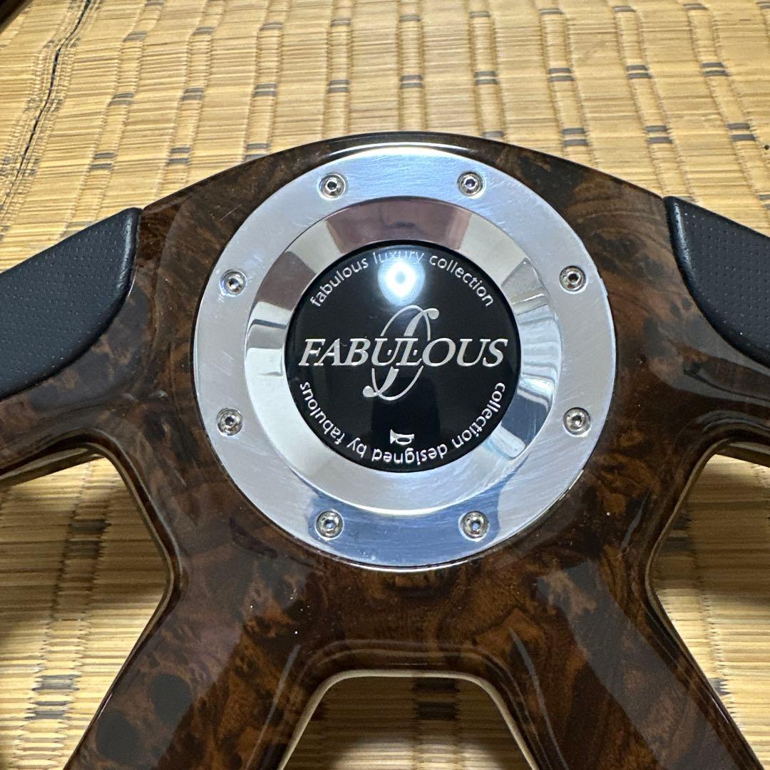 ファブレス ステアリングホイール ウッド調