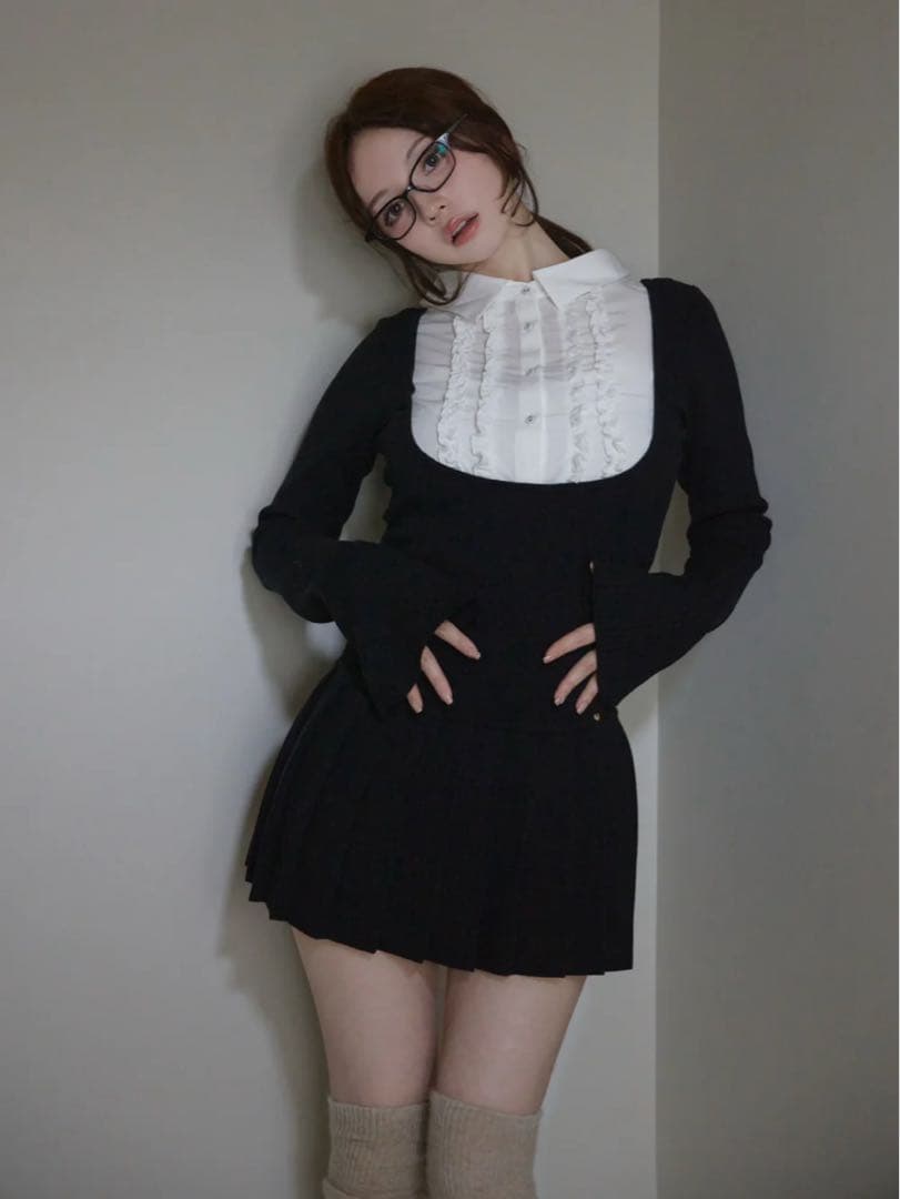 アンドマリー　Lotta frill mini dress