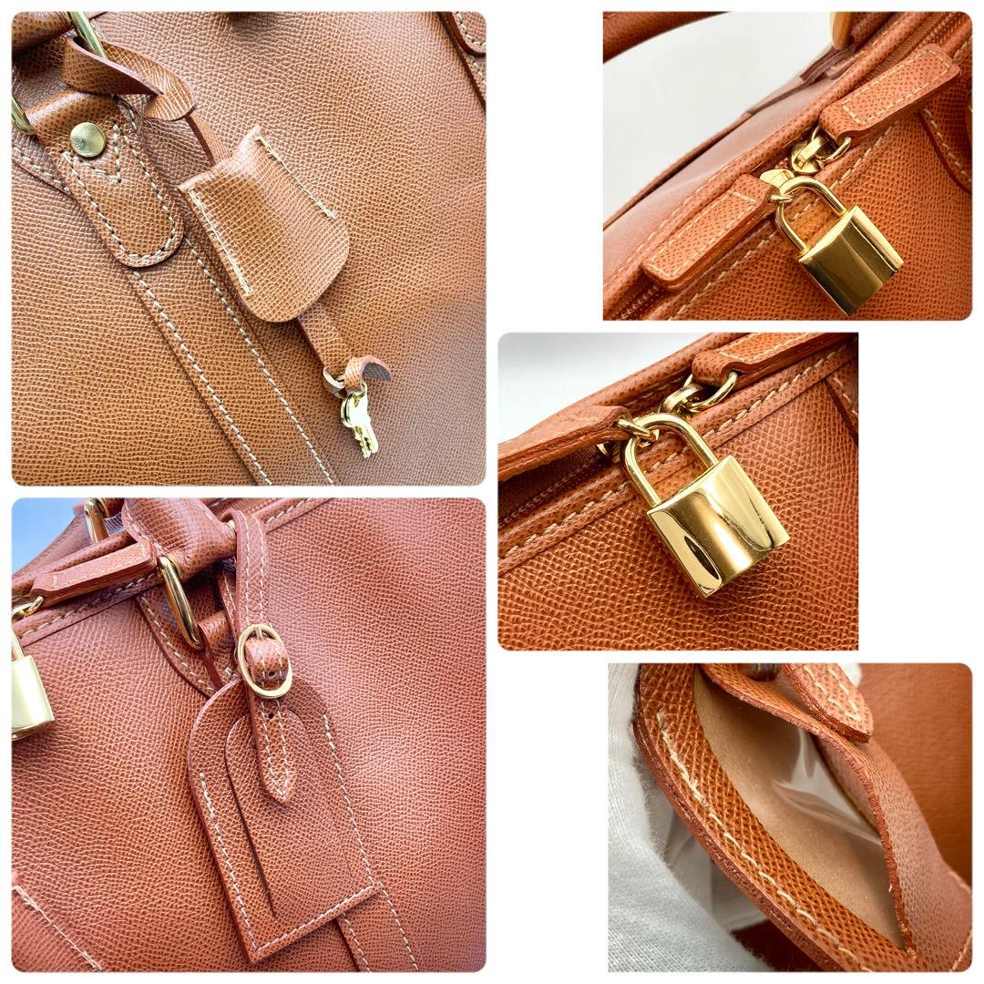 希少！超美品✨MORABITO ボストンバッグ 旅行鞄 大容量 レザー 茶色 鍵