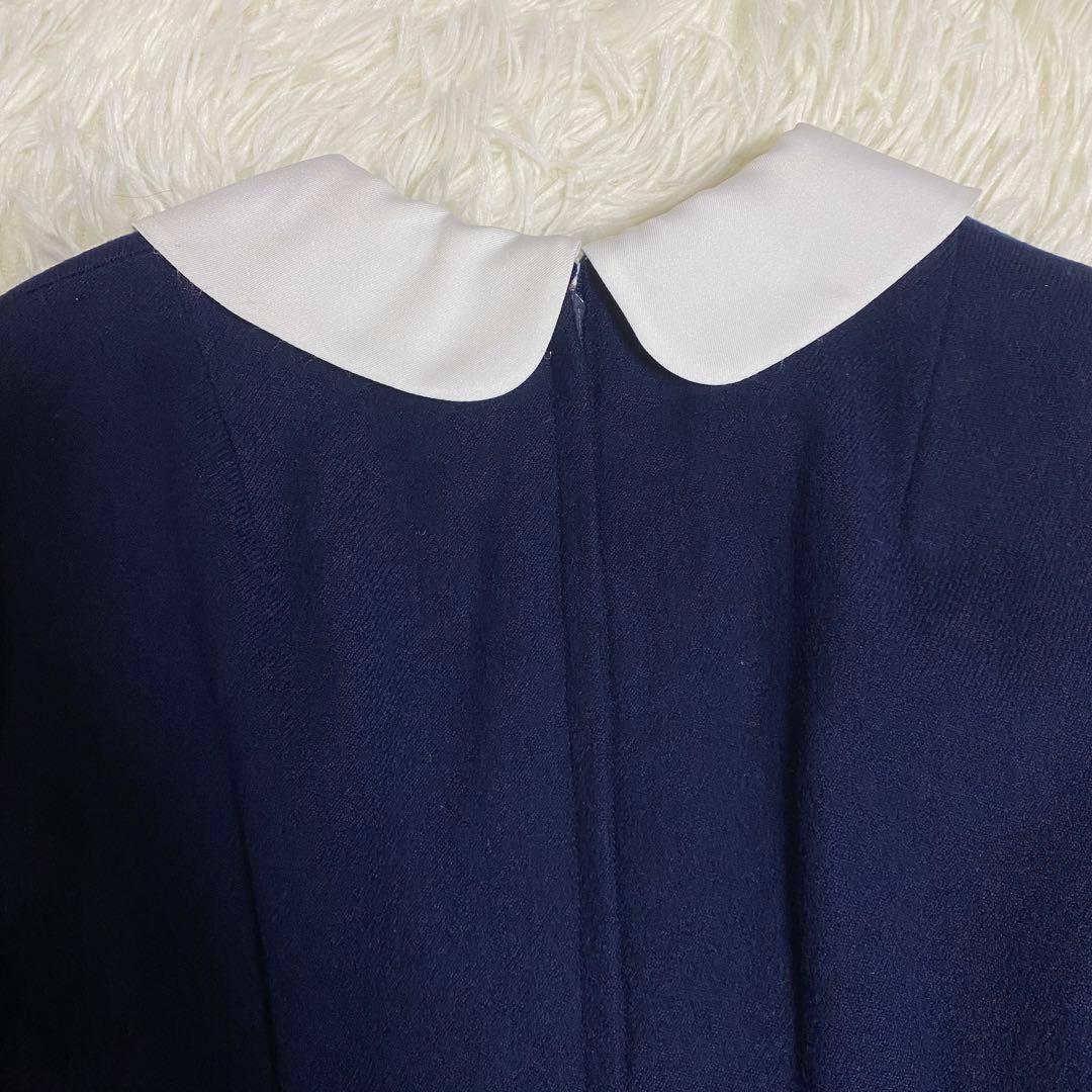 【美品】ファミリア フォーマルセットアップ　ボレロ＋ワンピース　140cm 紺