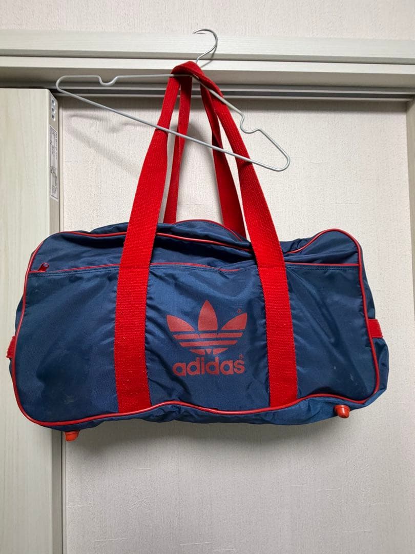 【希少】アディダス　ビンテージ　80s　 スクールバッグ　ボストンバッグ　スクバ