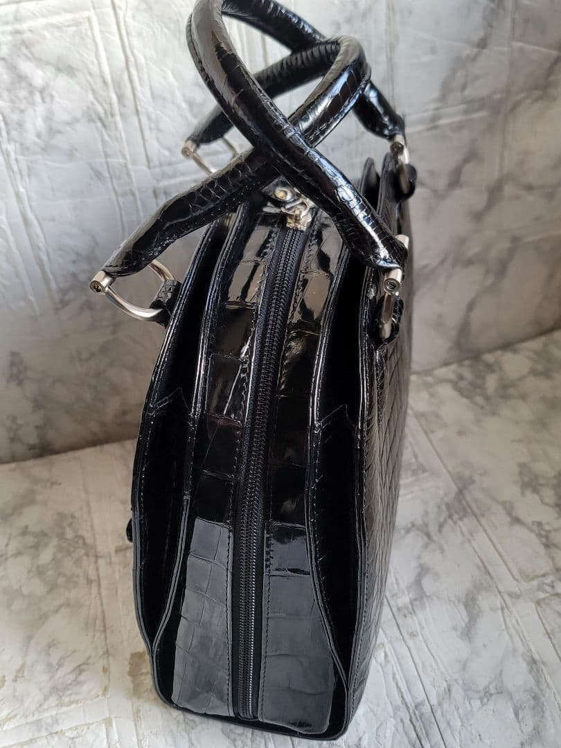 GENUINE CROCODILE SKIN 本クロコダイル バッグ 黒