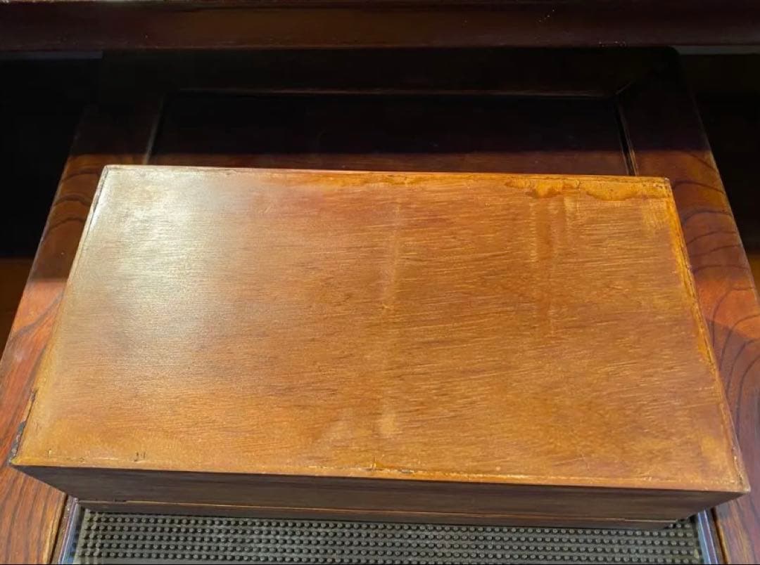 美品　アンティーク　木製ガラスケース　中国・台湾茶器　ヴィンテージ　レア