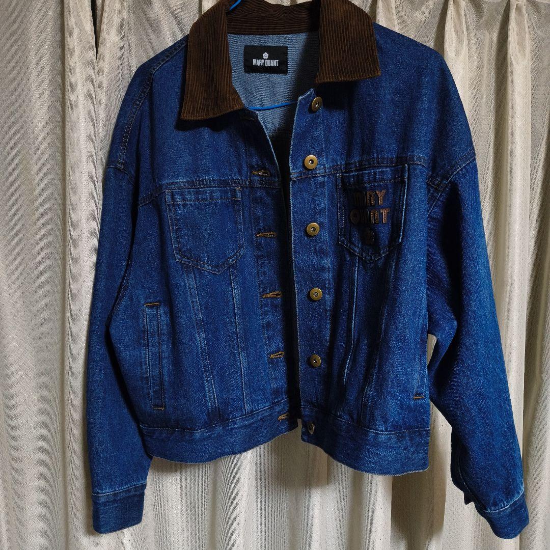 MARY QUANT デニムジャケット コーデュロイ襟付き