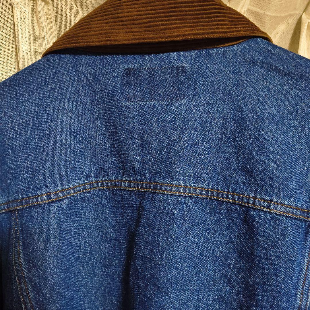 MARY QUANT デニムジャケット コーデュロイ襟付き