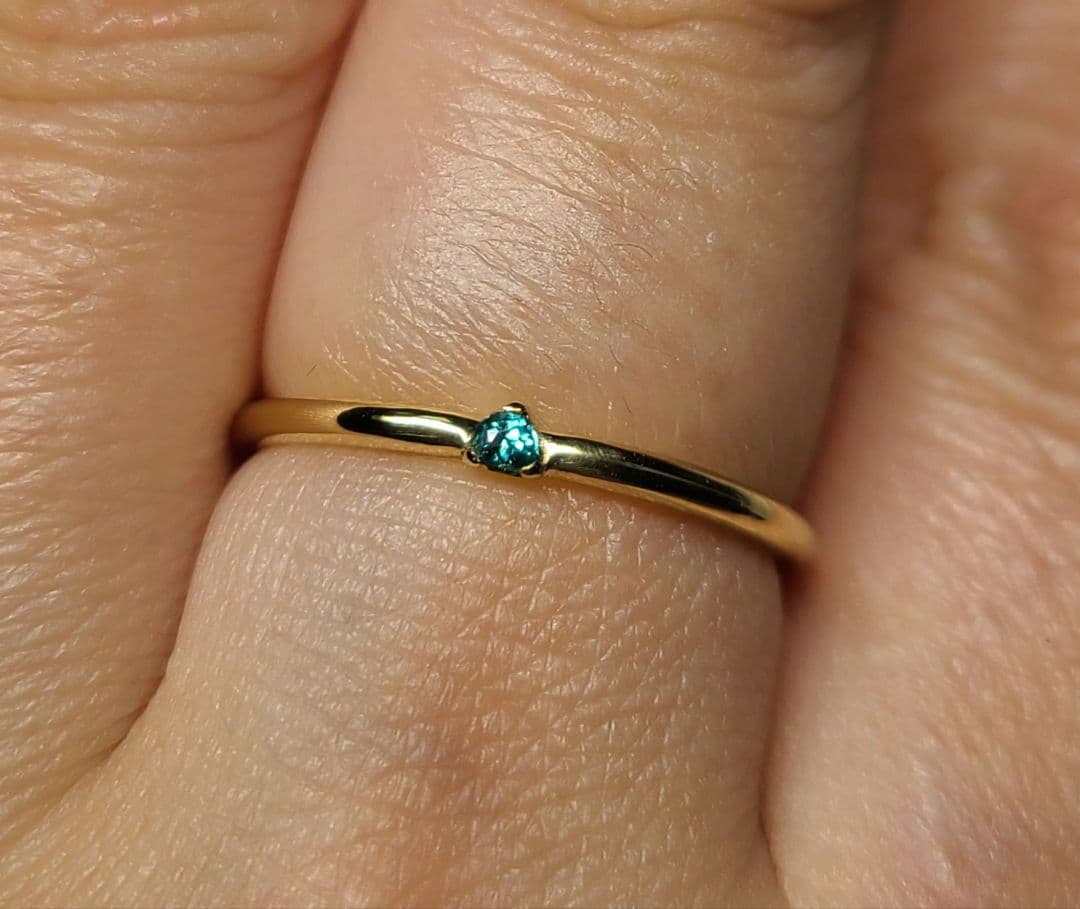 みるくる★ブラジルバターリャパライバトルマリンリング18金★