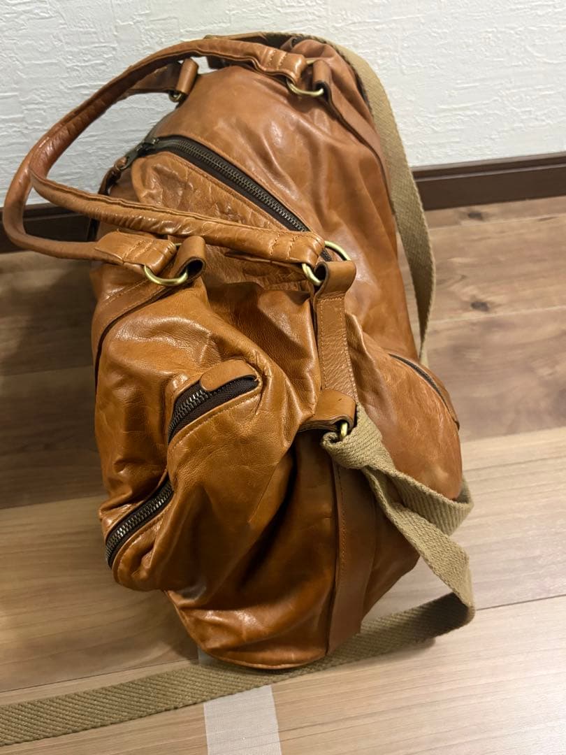 ミハラヤスヒロ ドラムバッグ レザーバッグ