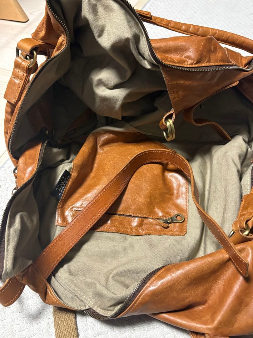 ミハラヤスヒロ ドラムバッグ レザーバッグ