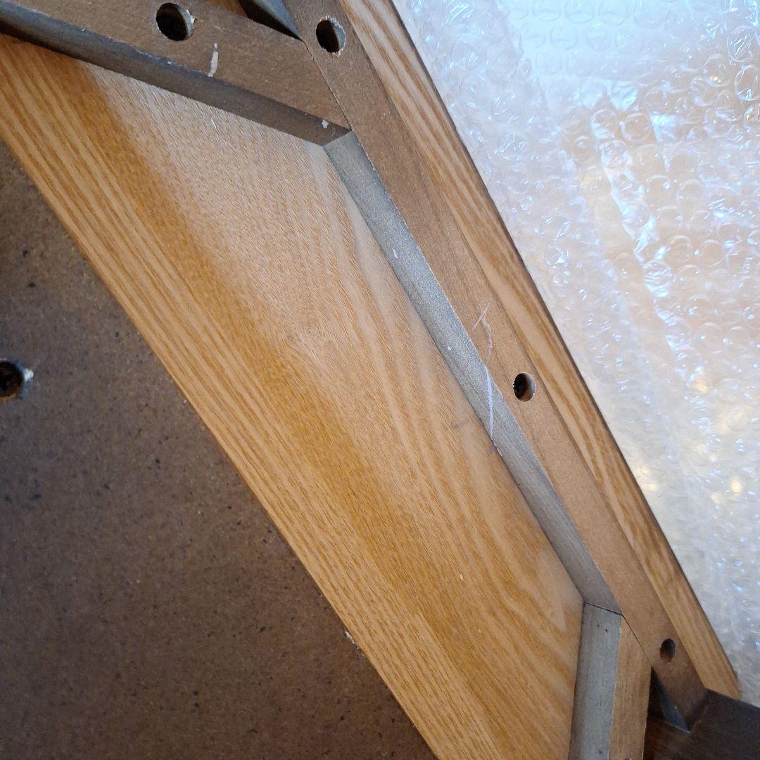 無印良品　タモ材　ダークブラウン 木製チェスト 4段