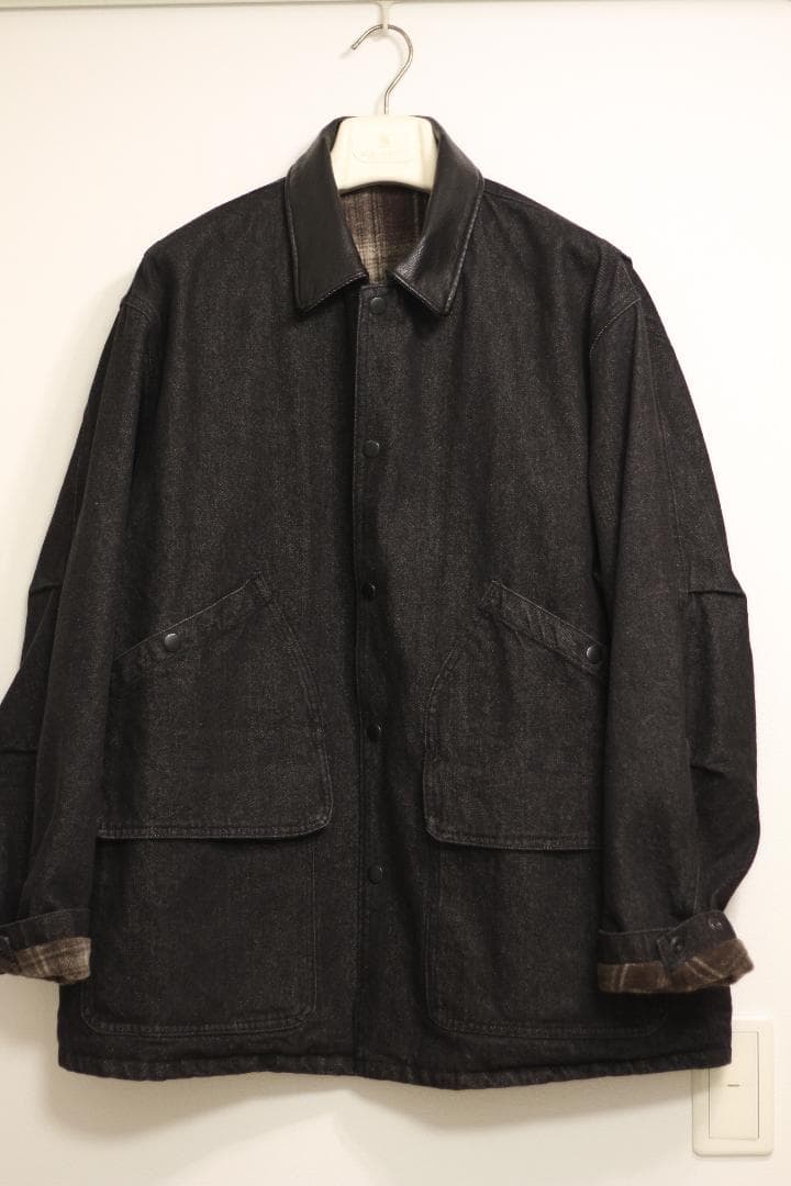 【極美品】417 EDIFICE ハンティング ジャケット L(デニム レザー