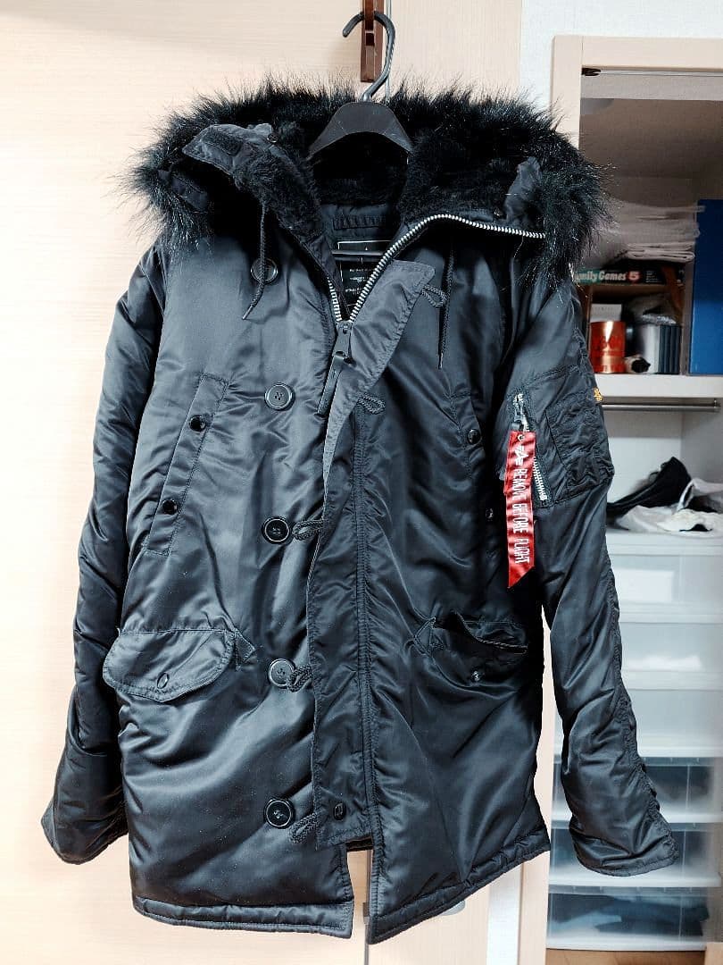 【美品】アルファインダストリーズ　N-3B オールブラック