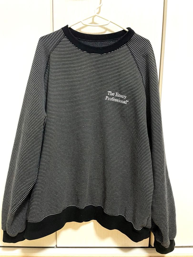 ENNOY BORDER CREW NECK SWEAT エンノイ XXL