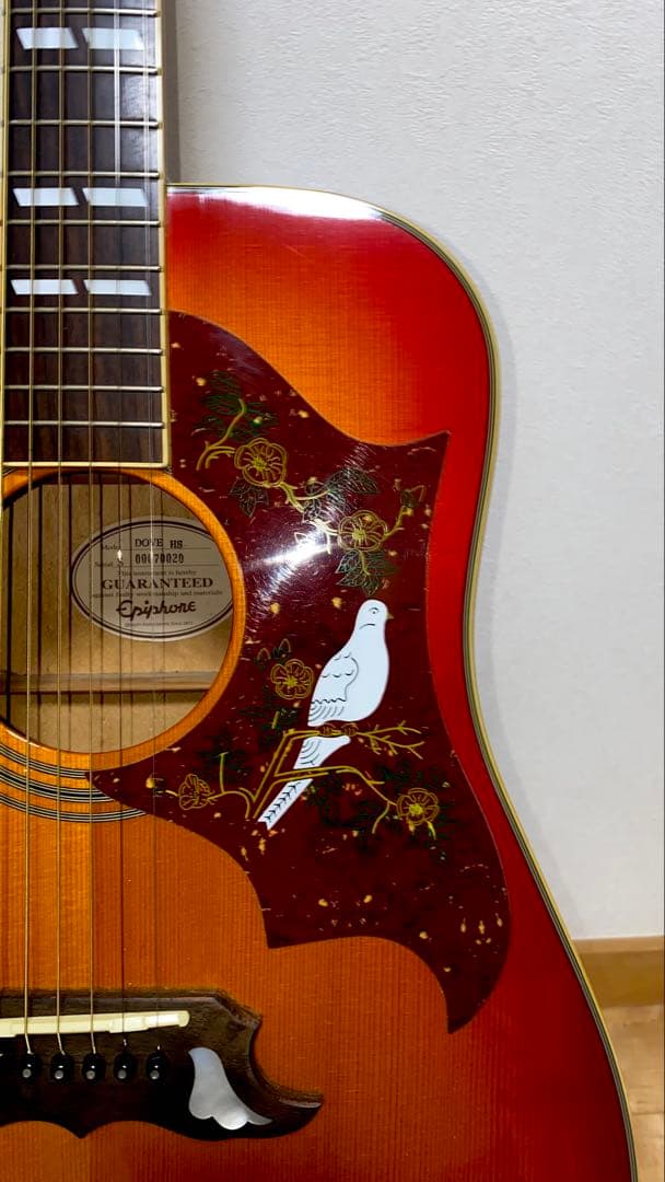 ほんり❣️美品Epiphone DOVE アコギター　ハードケース付