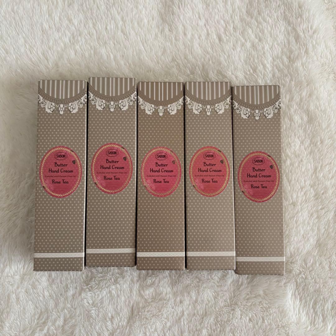 サボン バターハンドクリーム ローズティー 75ml 5個