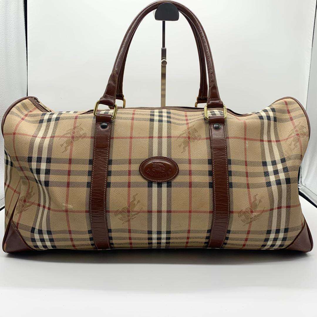 バーバリー ボストンバッグ ノバチェック シャドーホース 2way PVC