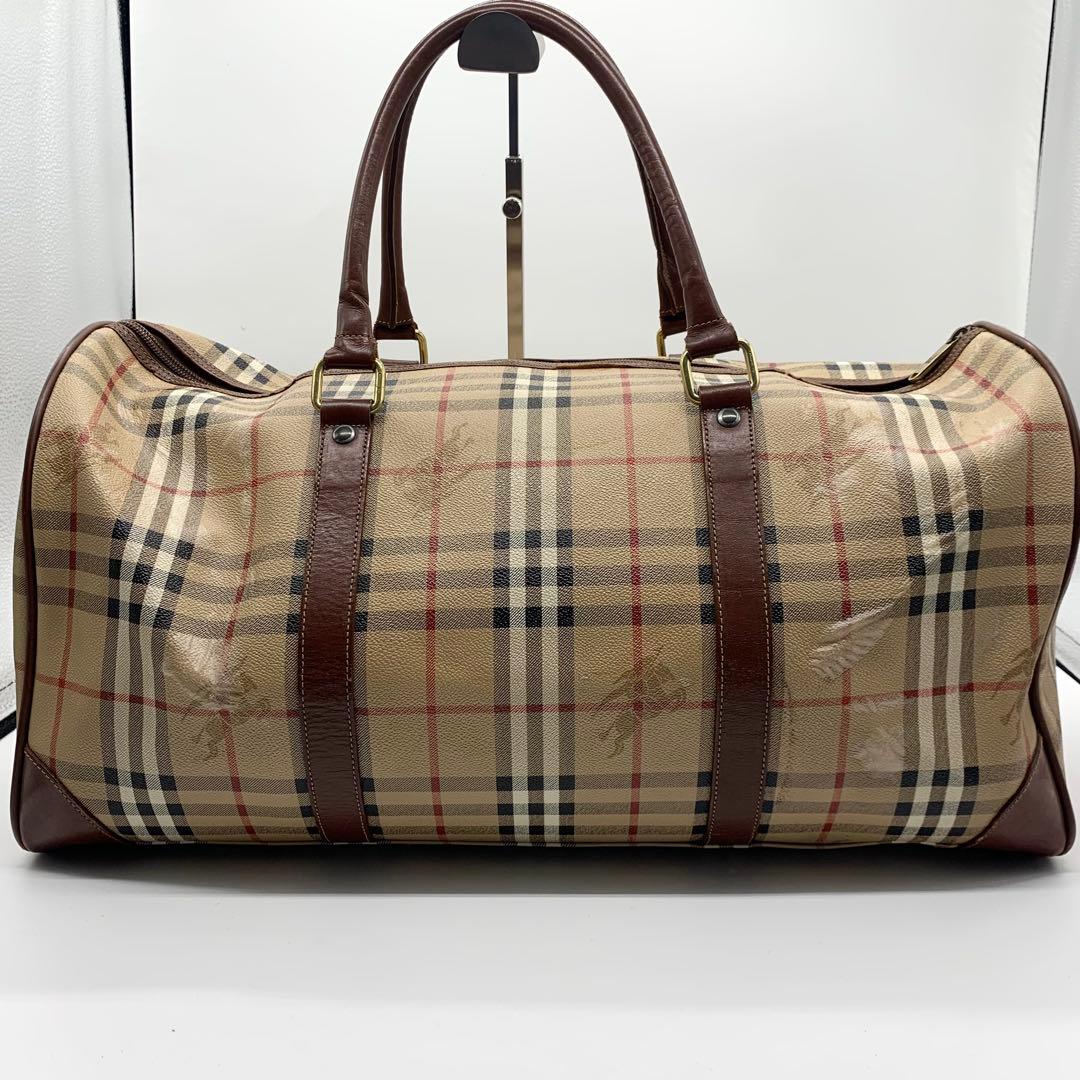 バーバリー ボストンバッグ ノバチェック シャドーホース 2way PVC