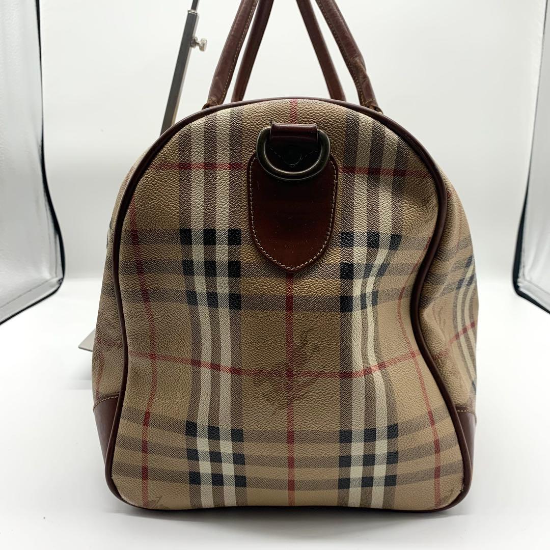 バーバリー ボストンバッグ ノバチェック シャドーホース 2way PVC