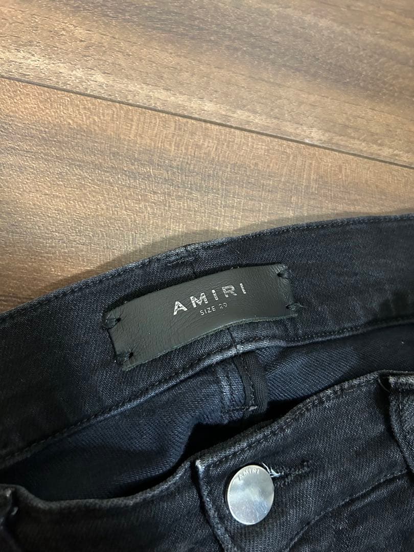 (希少初期モデル)AMIRI スキニーデニムパンツ 29 ブラック ダメージ加工