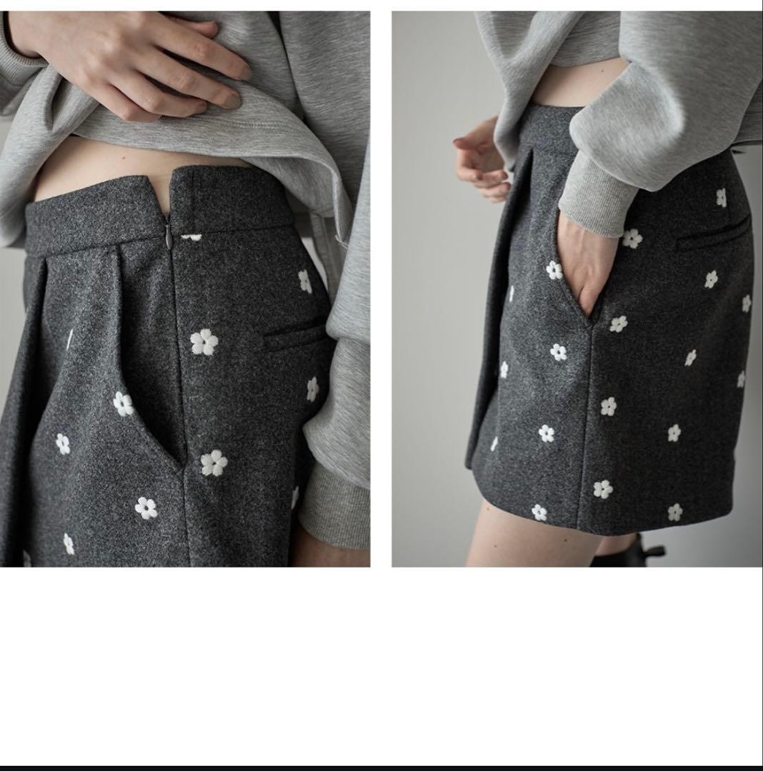 ellie フラワースコート　花柄スカート