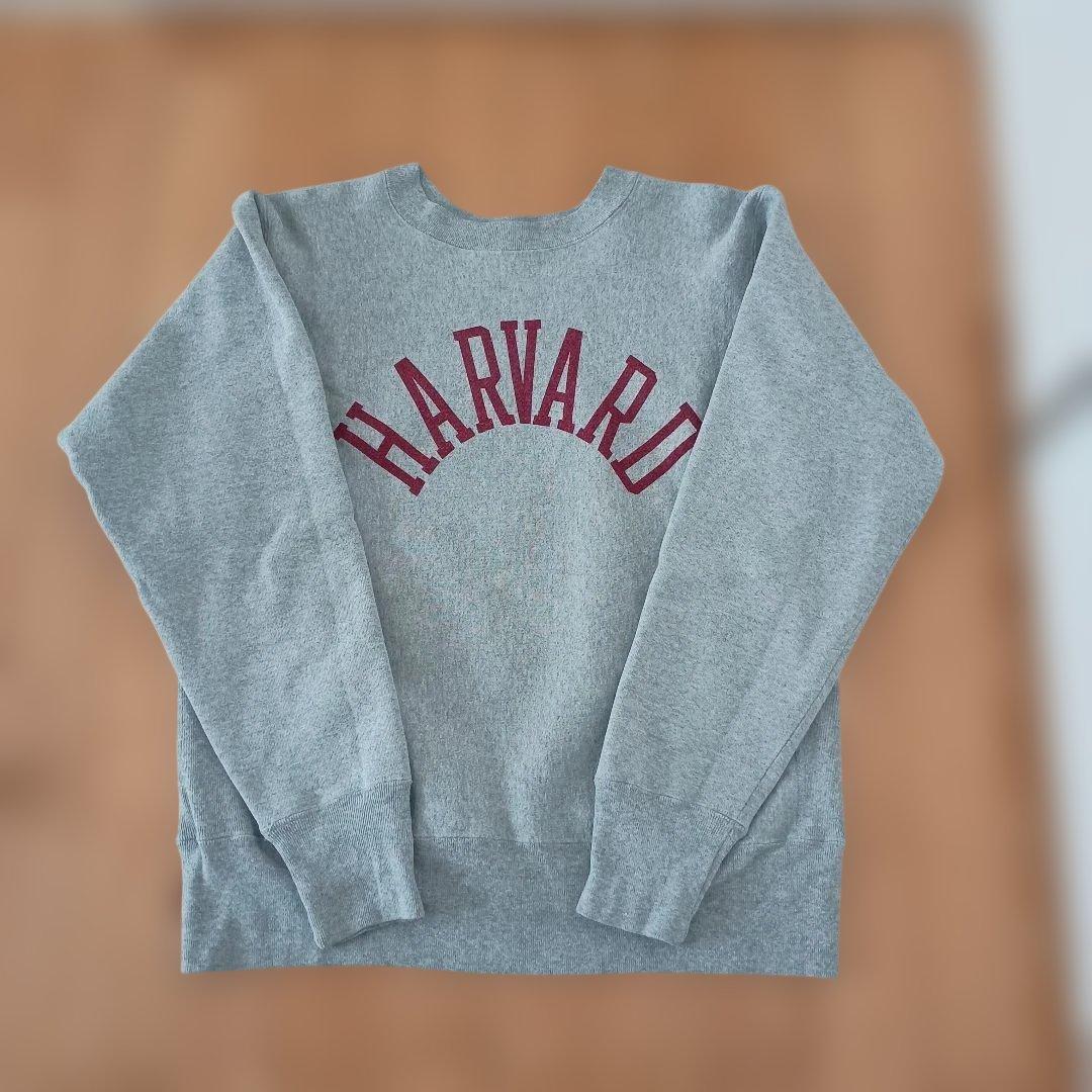 【L】チャンピオン　リバースウィーブ　赤タグ　ハーバード　harvard グレー