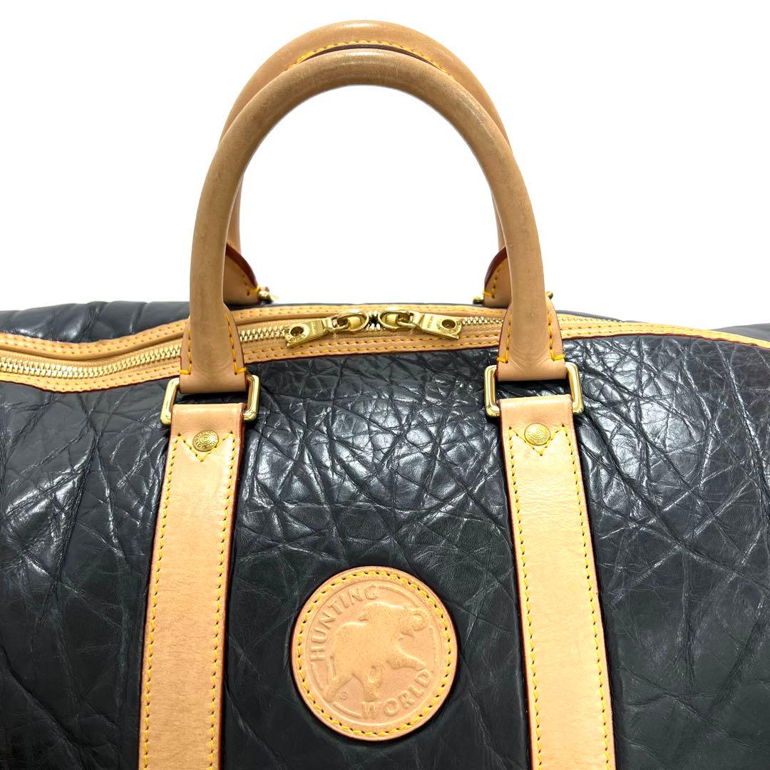 ハンティングワールド　トラベルバッグ　レザー　2WAY　トラベル　旅行