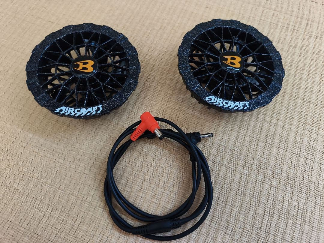 黒の空調服 エアクラフトファン付き