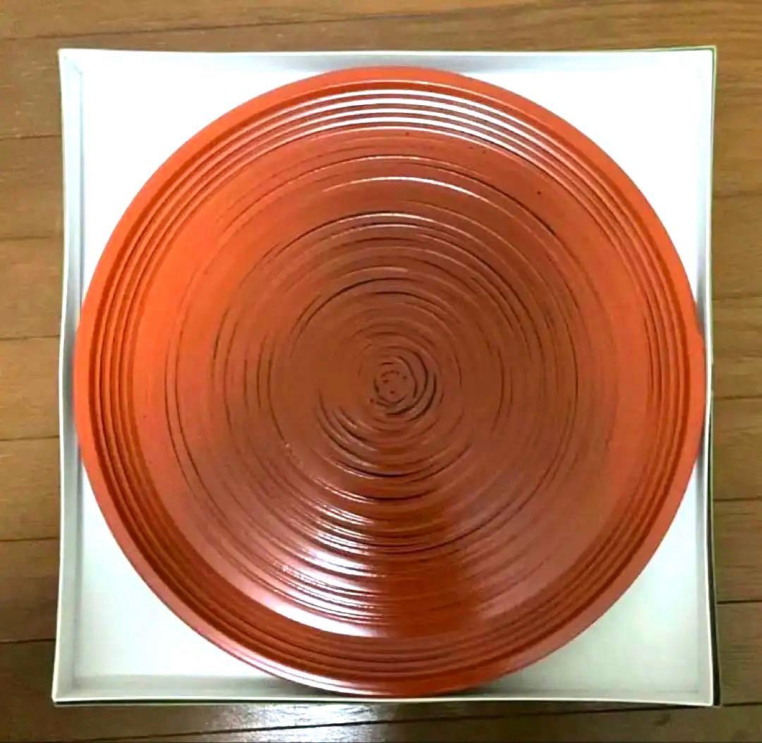 象彦　根来ロクロ　丸盆　目