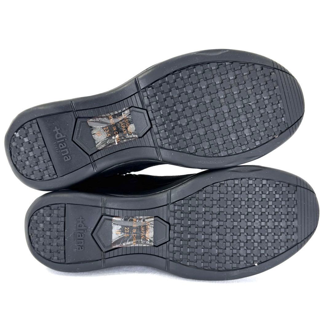 【+diana】 プラスダイアナ （23.5） ウェッジソール ショートブーツ