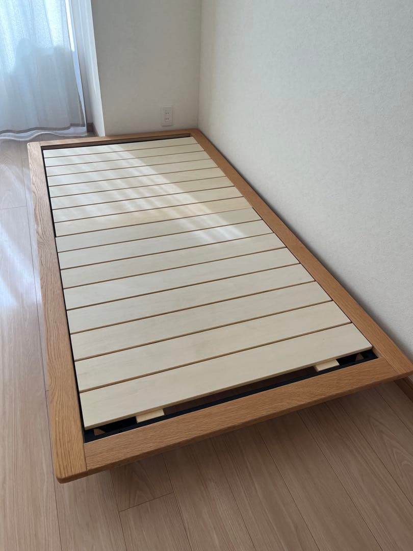 ✴︎無印良品　木製ベッドフレーム　オーク材　シングル　2022年購入　引き取り可