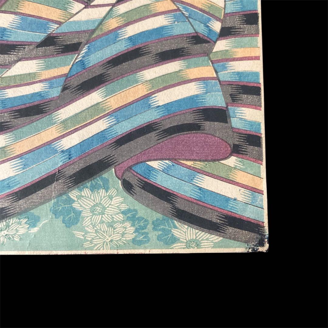 五渡亭国貞　美人画　浮世絵　木版画　髪かき　髪結　櫛　UKIYOE