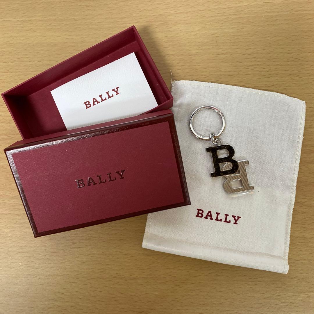 BALLY ロゴキーホルダー シルバー・ブラック