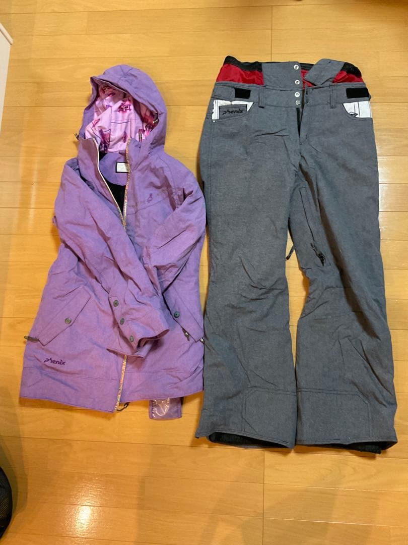 Phenix スキーウェア スノーボードウェア 上下セット パープル グレー