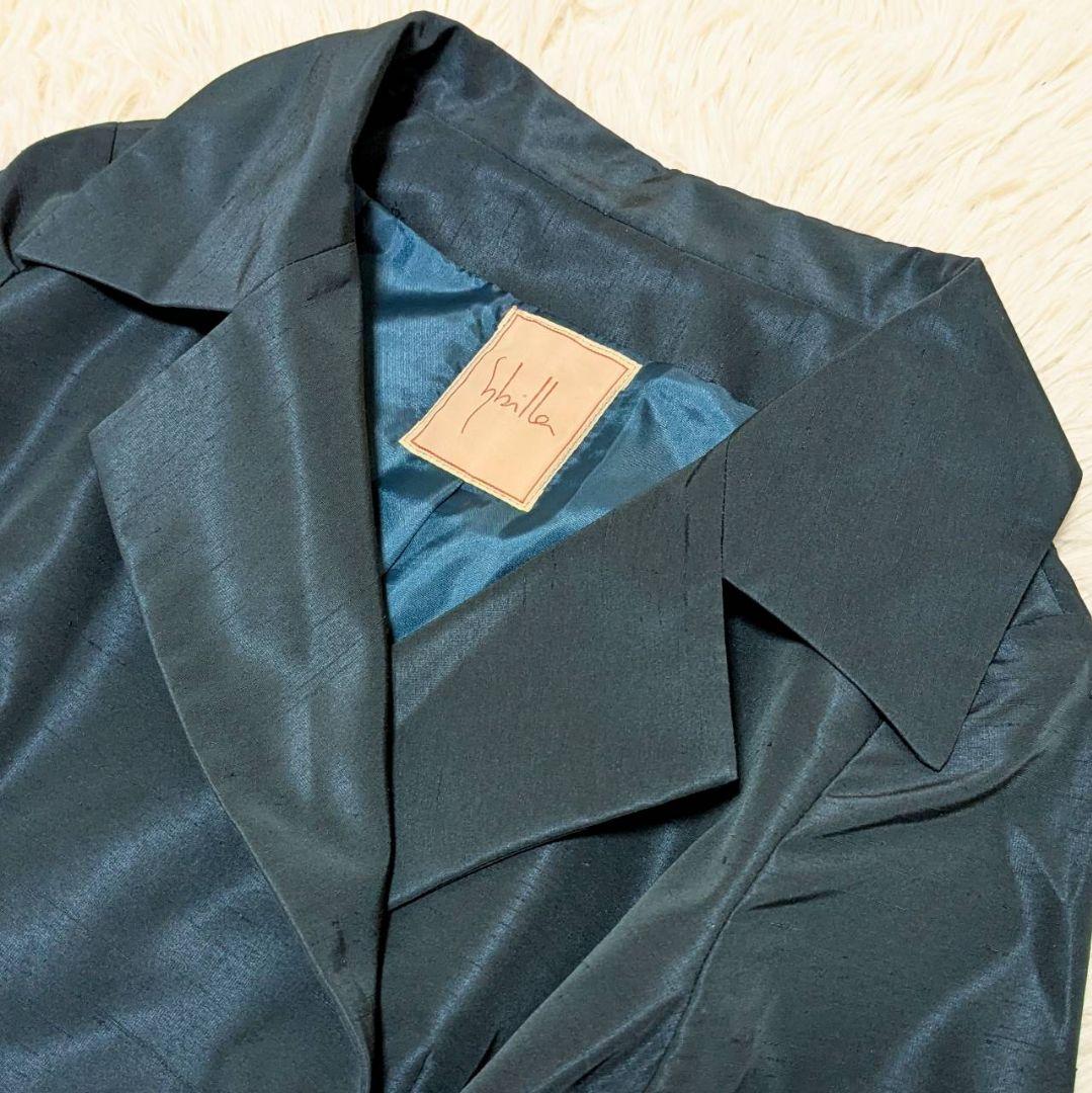 ✨美品✨ シビラ マキシ丈 ワンピース リボンベルト 深緑 M