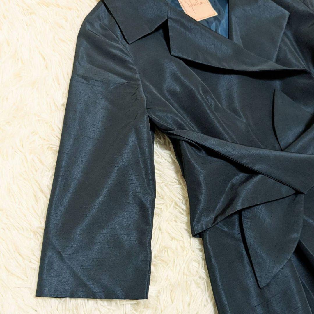 ✨美品✨ シビラ マキシ丈 ワンピース リボンベルト 深緑 M