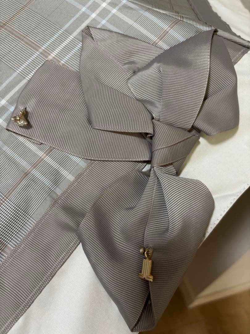 新品未使用 LANVIN en Bleuビジューリボン 晴雨兼用 折りたたみ傘