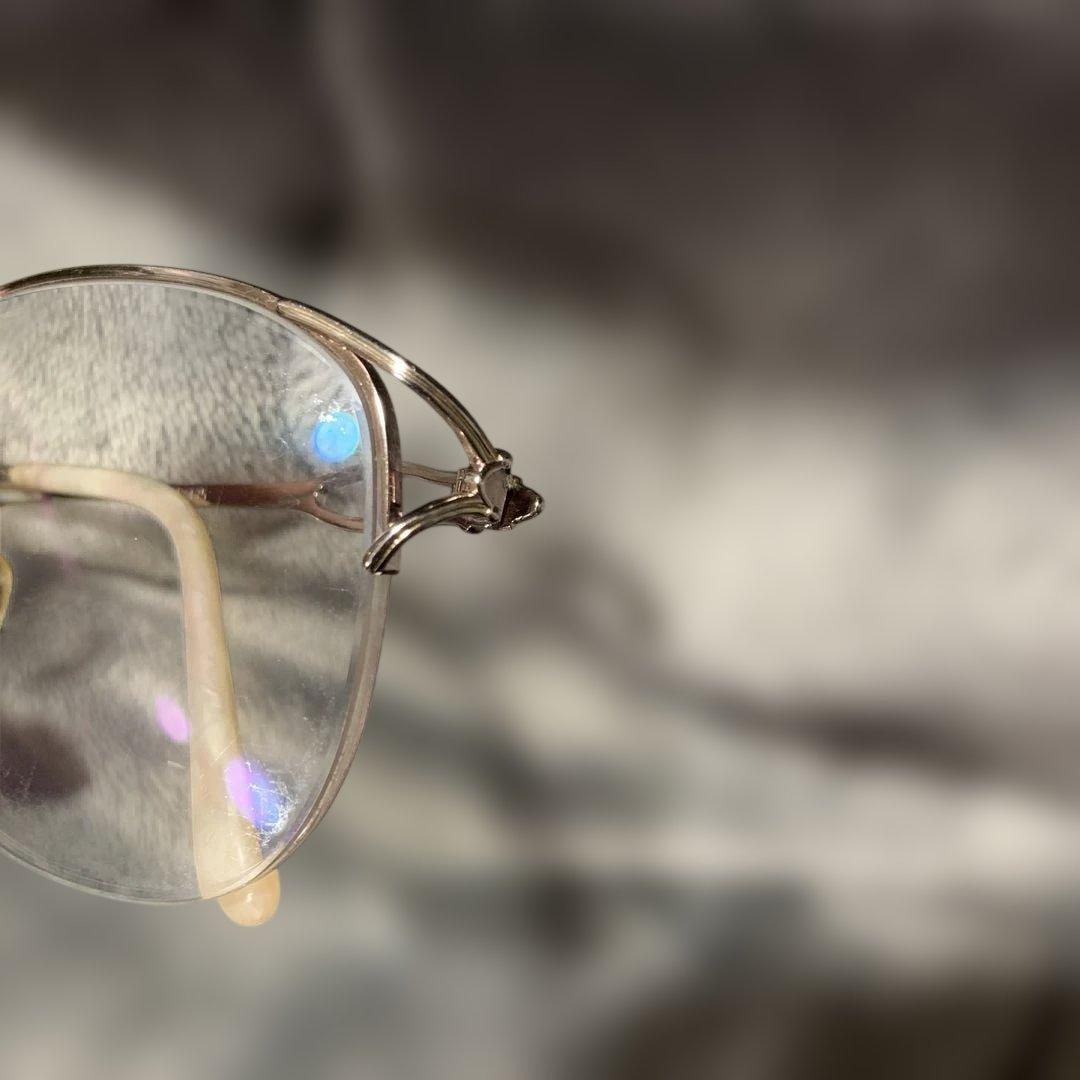 CELINE シルバー ラウンド型 メガネフレーム。ヴィンテージ品。