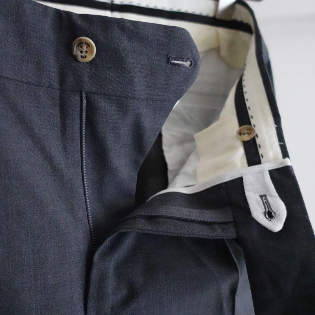 【イタリア製】Entre Amis ウールグルカトラウザーズ　グレー　46