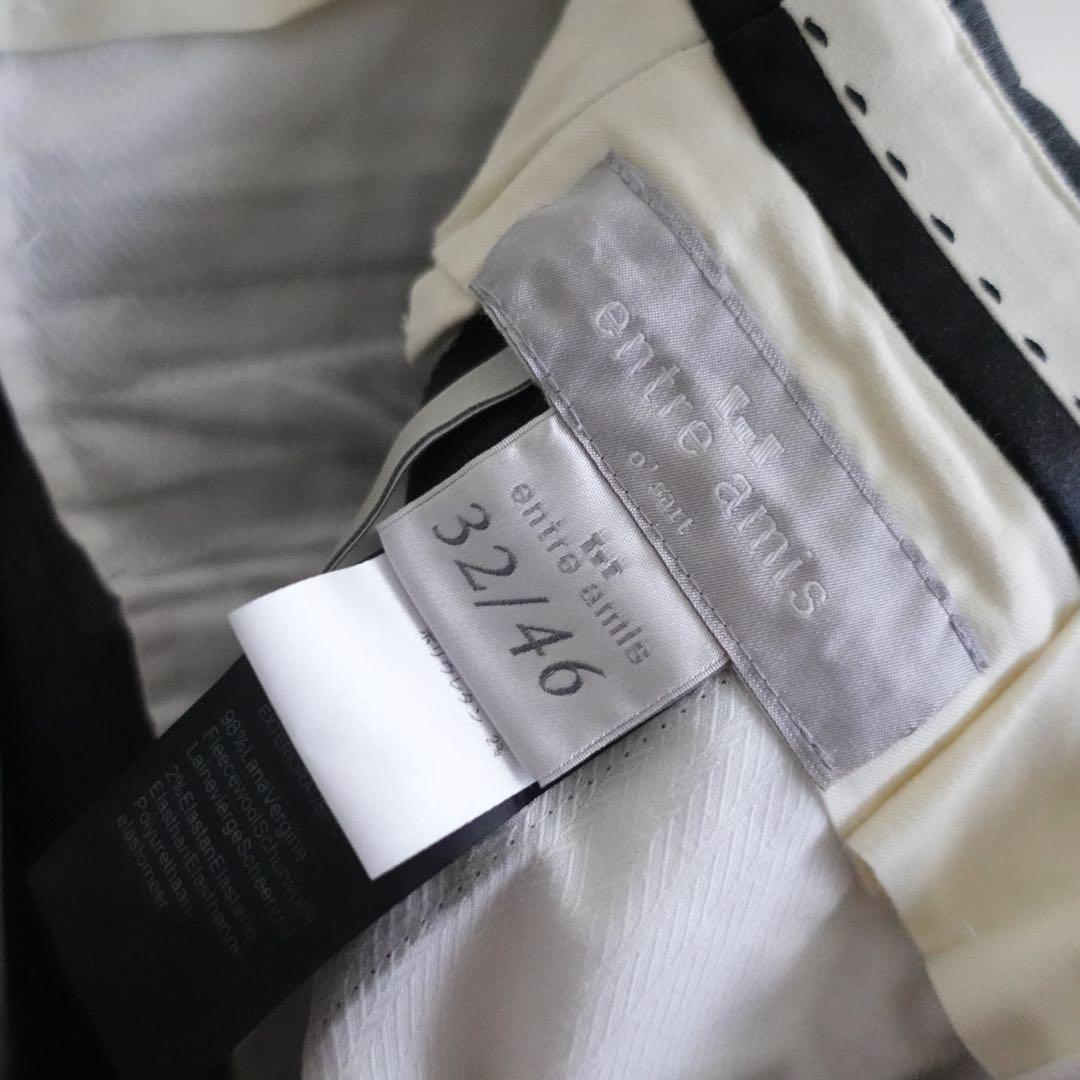 【イタリア製】Entre Amis ウールグルカトラウザーズ　グレー　46