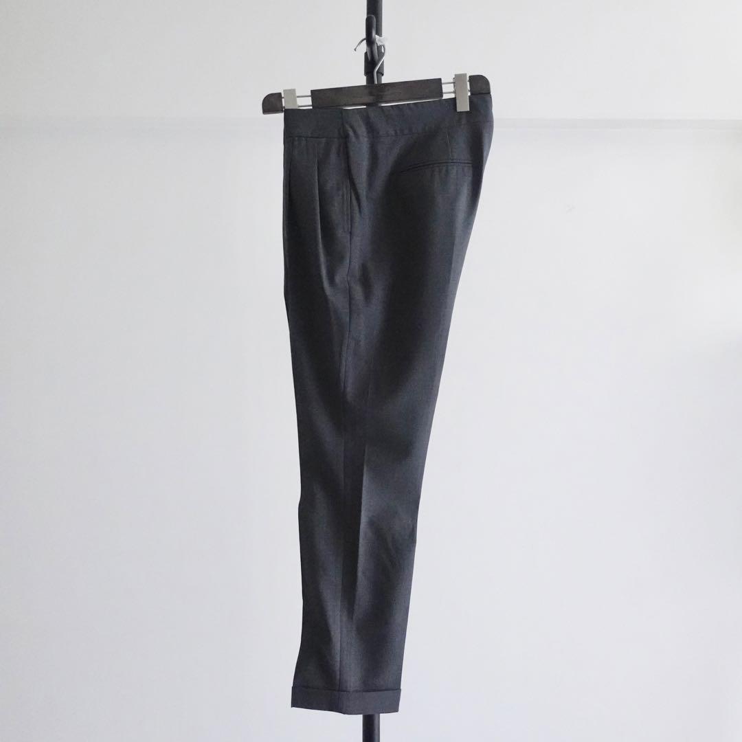 【イタリア製】Entre Amis ウールグルカトラウザーズ　グレー　46