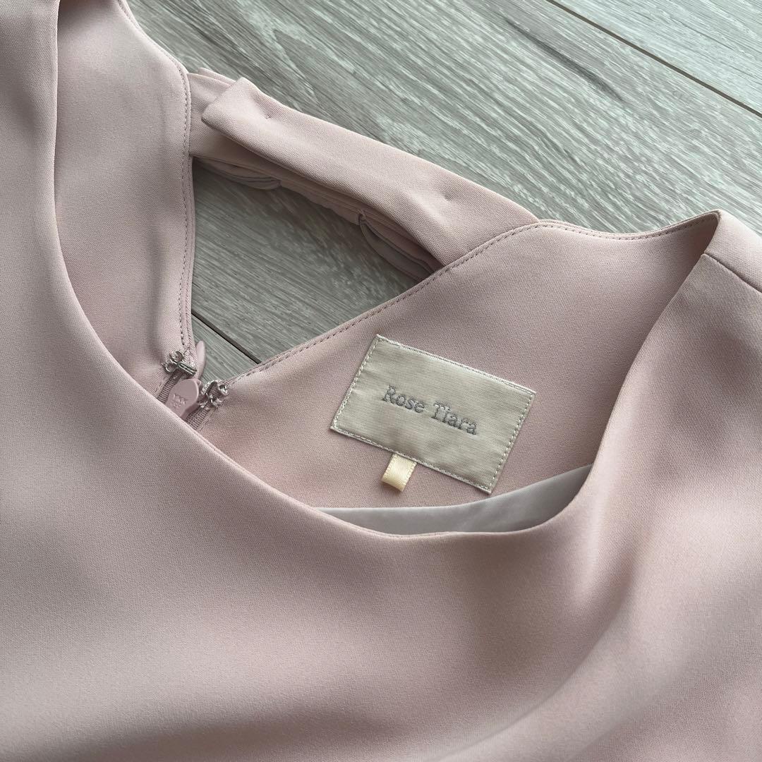 【ローズティアラ】ワンピース　リボン　フレア　ピンク