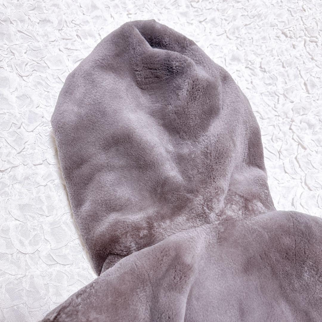 美品　サガミンクロイヤル　ロングコート フード シェアードミンク DASCO