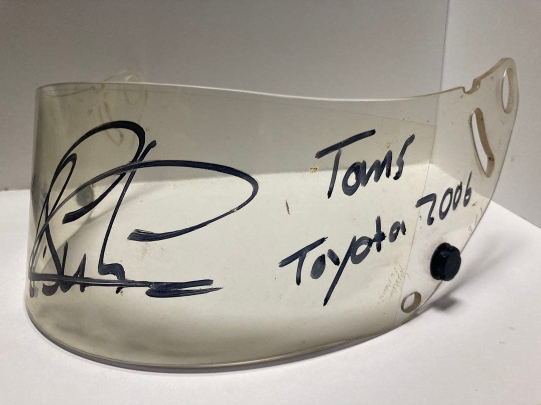 F1ドライバー エイドリアン・スティール 直筆サイン入り ヘルメットバイザー