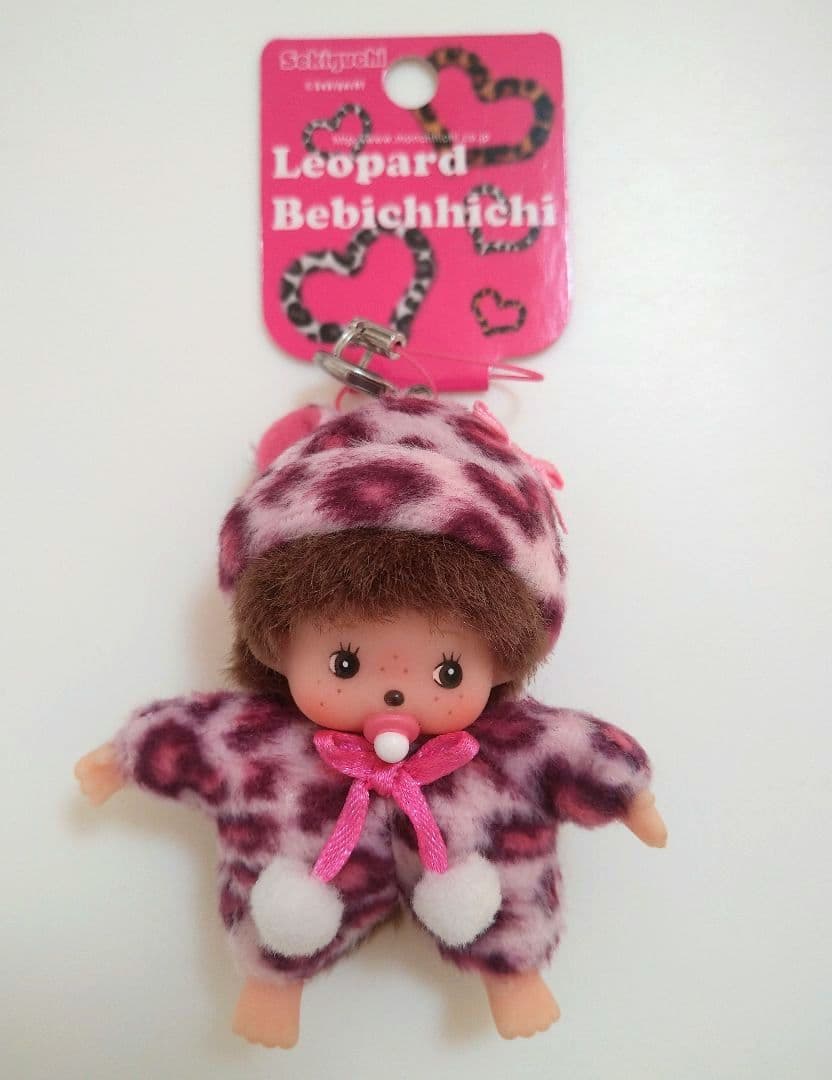 新品 ベビチッチ 豹柄 ピンク キーホルダー モンチッチ 293530
