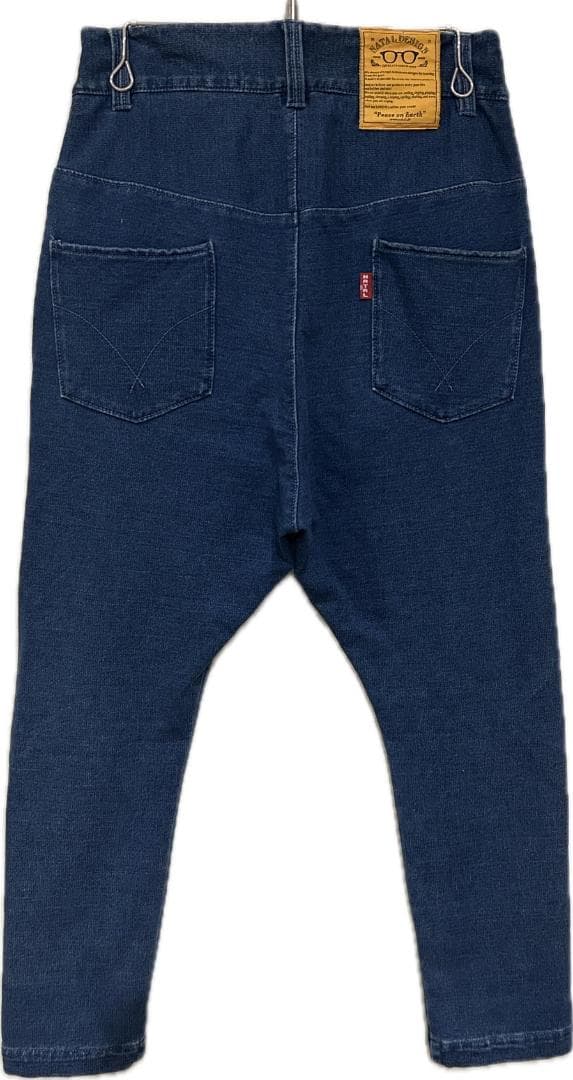 ＊ネイタルデザイン ストレッチ インディゴ サルエルパンツ リラックスパンツ S
