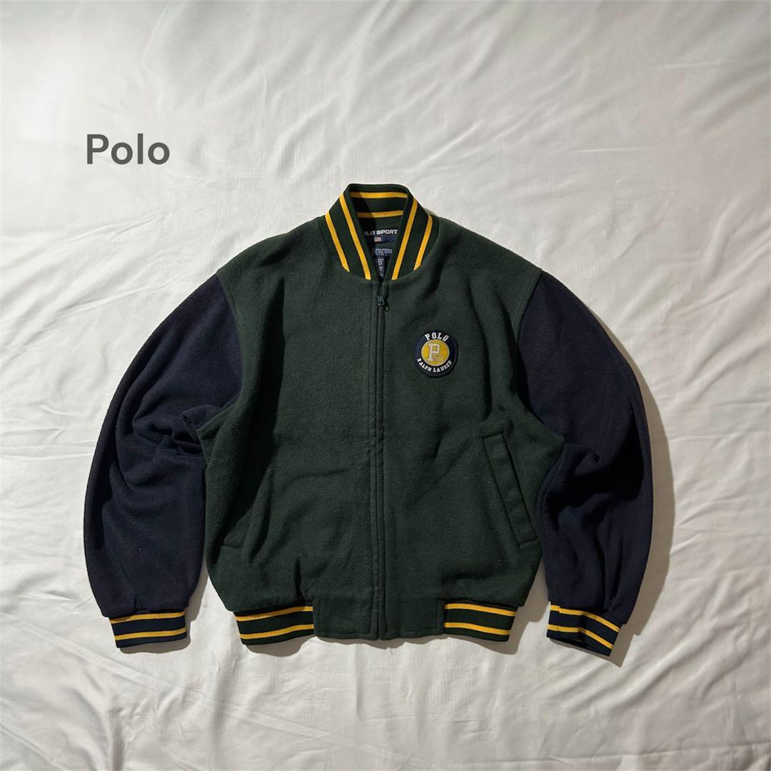 90s POLO SPORT Ralph Lauren フリーススタジャン 刺繍